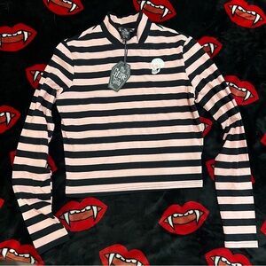 Dolls Kill x Grave Yard Girls - NEVER MEANT TO BE MOCK NECK TOP - PINK